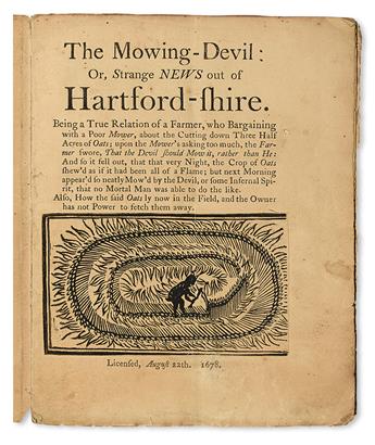 CROP CIRCLES.  The Mowing Devil; or, Strange News out of Hartford-shire.  1678 [i. e., 19th century]